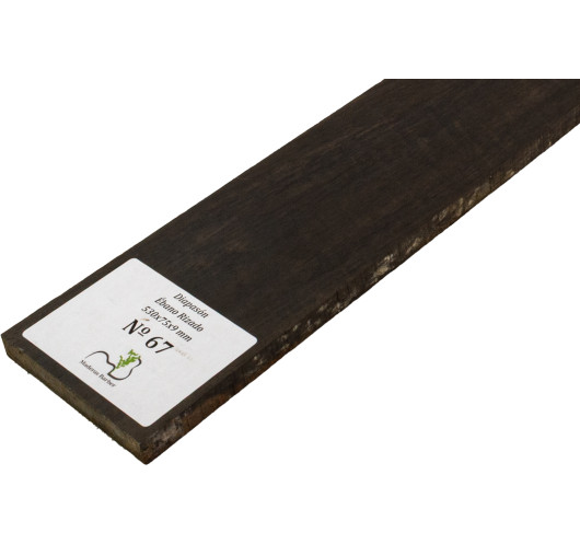 Griffbrett geflammtes Ebenholz 530x75x9 mm MB Exclusive Nr.67 | Maderas Barber