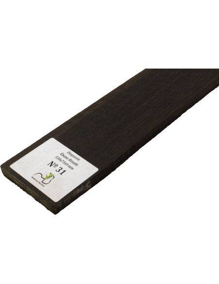 Curly Ebony Fingerboard 530x75x9 mm MB Exclusive Nº31 | Maderas Barber