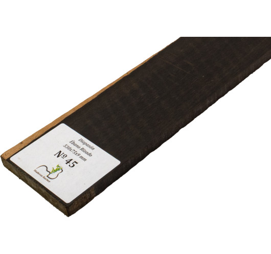Curly Ebony Fingerboard 530x75x9 mm MB Exclusive Nº45 | Maderas Barber