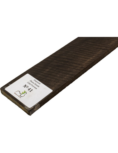 Curly Ebony Fingerboard 530x75x9 mm MB Exclusive Nº41 | Maderas Barber