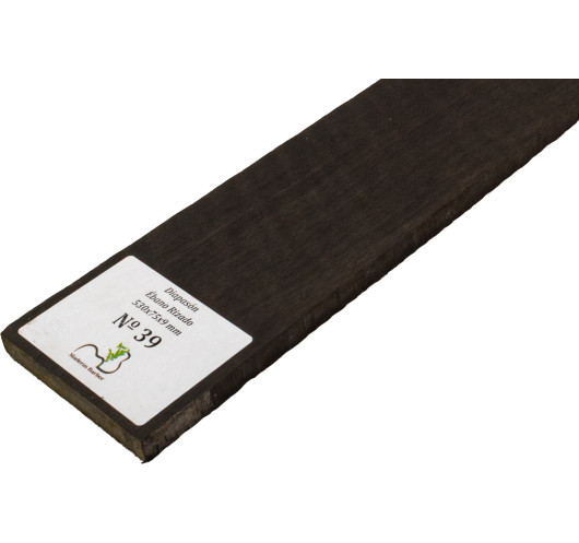 Griffbrett geflammtes Ebenholz 530x75x9 mm MB Exclusive Nr.39 | Maderas Barber