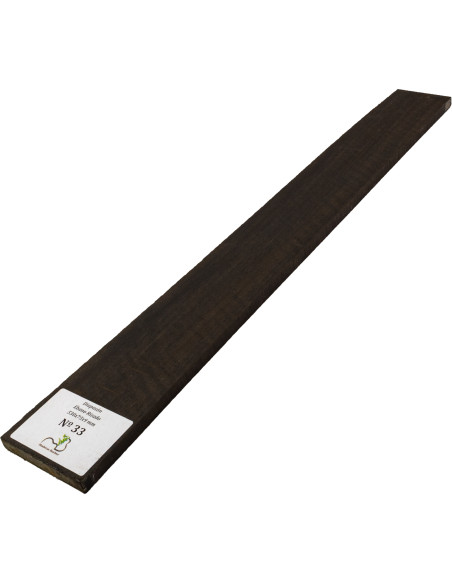 Griffbrett geflammtes Ebenholz 530x75x9 mm MB Exclusive Nr.33 | Maderas Barber