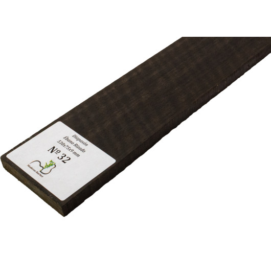 Curly Ebony Fingerboard 530x75x9 mm MB Exclusive Nº32 | Maderas Barber