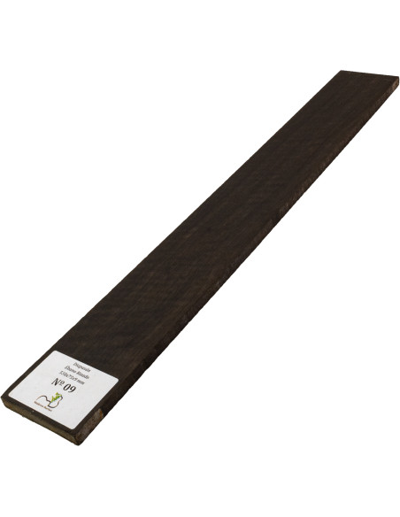 Griffbrett geflammtes Ebenholz 530x75x9 mm MB Exclusive Nr.9 | Maderas Barber