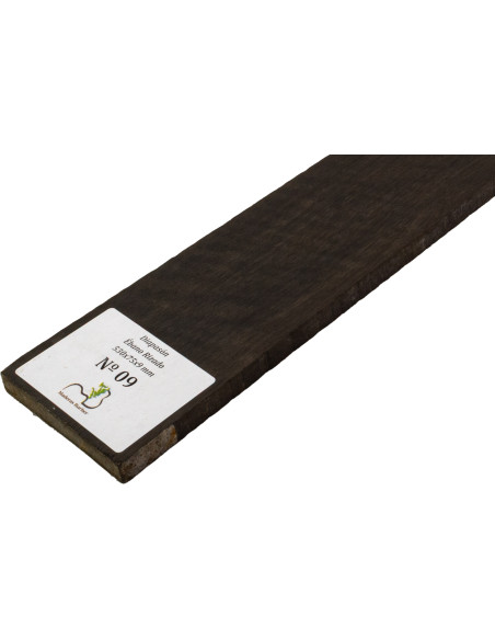 Griffbrett geflammtes Ebenholz 530x75x9 mm MB Exclusive Nr.9 | Maderas Barber
