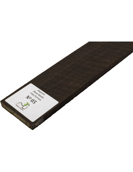 Griffbrett geflammtes Ebenholz 530x75x9 mm MB Exclusive Nr.5 | Maderas Barber