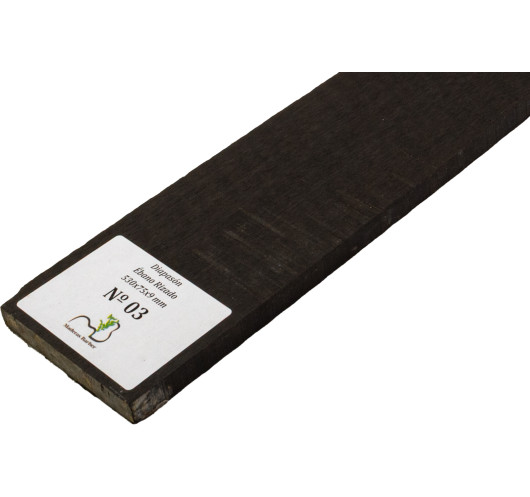 Curly Ebony Fingerboard 530x75x9 mm MB Exclusive Nº3 | Maderas Barber