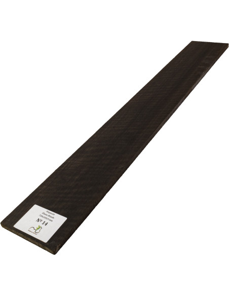 Griffbrett geflammtes Ebenholz 720x105x9 mm MB Exclusive Nr.14 | Maderas Barber