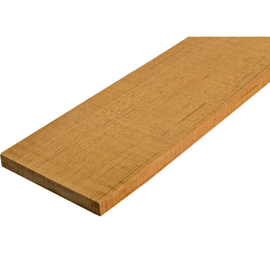 Detail of wide torrefied Hard Maple bass fingerboard with even grain and toasted tone