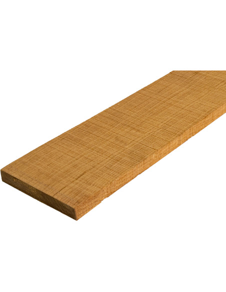 Detalle de diapasón Hard Maple torrefactado, malla regular y color tostado uniforme