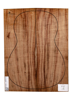 Detalle de la textura y el rizo en Koa para guitarra clásica MB Exclusive Nº 5
