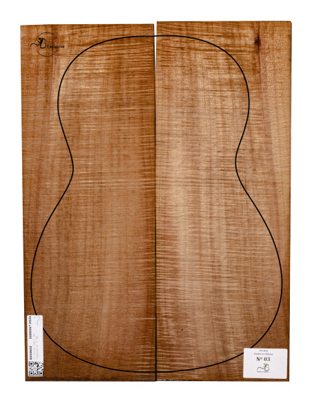 Veta y rizo marcado en madera Koa para guitarra clásica MB Exclusive Nº 3