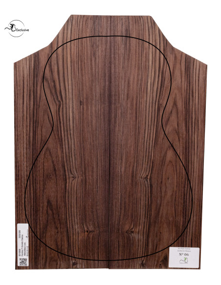 Kingwood back showing violet and deep brown tones for classical guitar MB Exclusive Nº 6