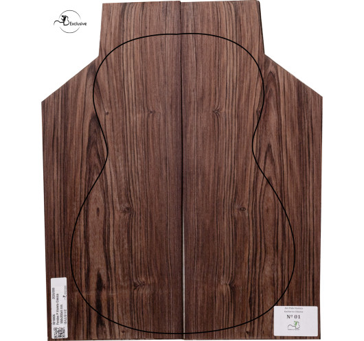 Kingwood (Dalbergia cearensis) back for classical guitar MB Exclusive Nº 1