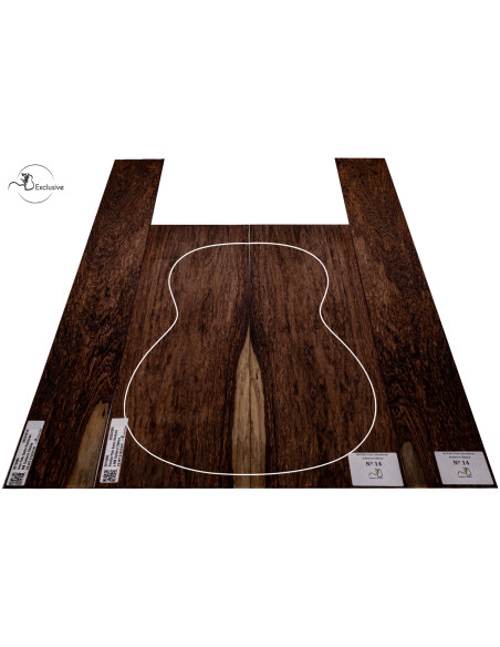 Jeu Fond et Éclisses en Palissandre du Honduras pour Guitare Classique Nº 14 | Maderas Barber