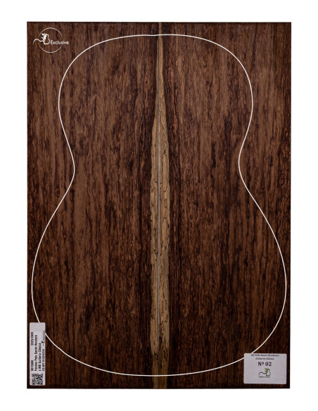 Fond en palissandre du Honduras correspondant à ce jeu MB Exclusive pour guitare classique