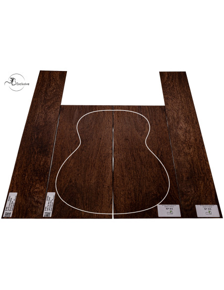 Jeu fond et éclisses en palissandre du Honduras pour guitare classique MB Exclusive
