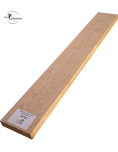 Ebauche de manche en érable moucheté MB Exclusive pour guitare électrique, pièce unique, surface poncée