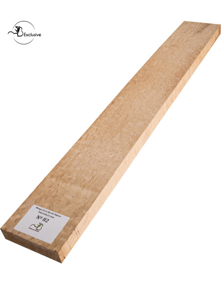 Birdseye maple neck blank MB Exclusive for electric guitar, one of a kind piece, sanded surface