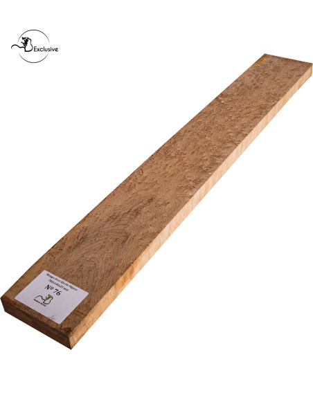 Ebauche de manche en Érable moucheté MB Exclusive pour guitare électrique, pièce unique, surface poncée