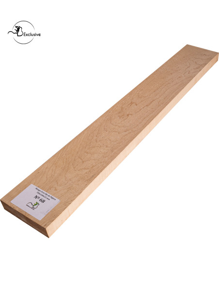 Ebauche de manche en Érable moucheté MB Exclusive pour guitare électrique, pièce unique, surface poncée