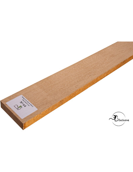 Detalle de la figura natural del arce ojo de pájaro en mango MB Exclusive para guitarra eléctrica