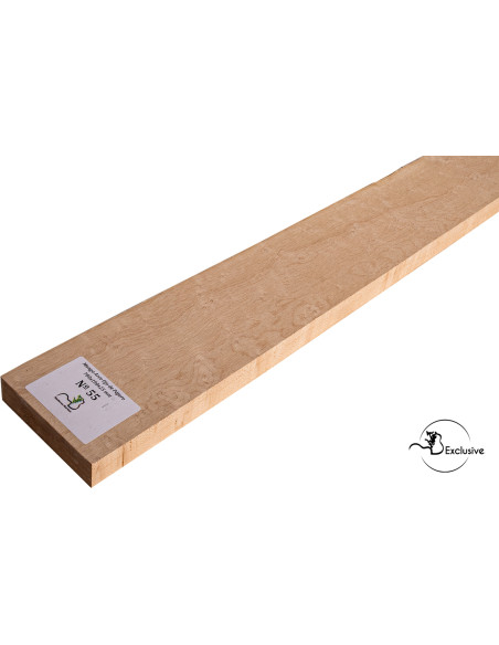 Detail of natural birdseye figure on birdseye maple neck blank MB Exclusive