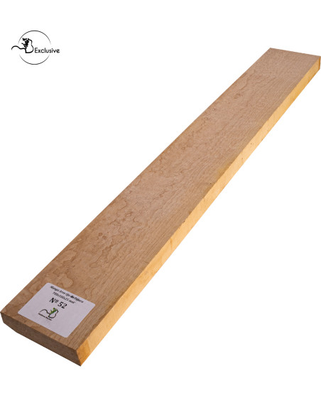 Ebauche de manche en Érable moucheté MB Exclusive pour guitare électrique, pièce unique, surface poncée