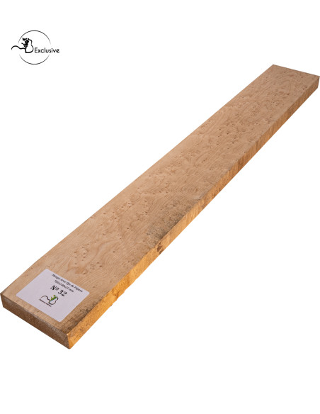 Mango de arce ojo de pájaro MB Exclusive para guitarra eléctrica, pieza única, superficie lijada sin tratamiento