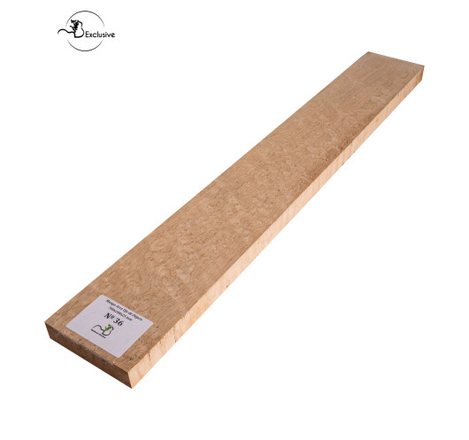 Ebauche de manche en Érable moucheté MB Exclusive pour guitare électrique, pièce unique, surface poncée