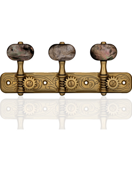 Gotoh-Tuners 35G510AM X-Gold/Schwarzes Perlmutt für Konzertgitarre