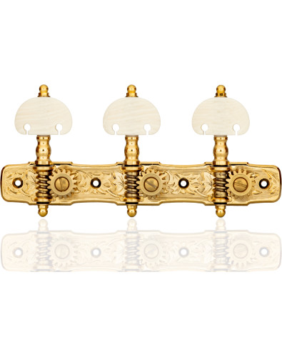 Mécaniques Gotoh 35G510C Gold ivoire vue générale guitare classique