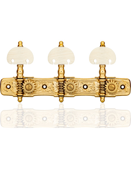 Mécaniques Gotoh 35G510C Gold ivoire vue générale guitare classique