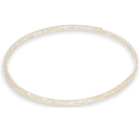 Einband aus perlweißem Zelluloid, 6 x 1,5 mm