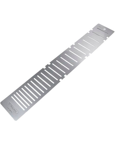 Gabarit de polissage des frettes 24,75" G10 en acier inoxydable sur établi de luthier