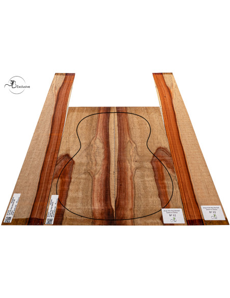 Set padouk striato per chitarra classica MB Exclusive n. 12 | Legni Barber