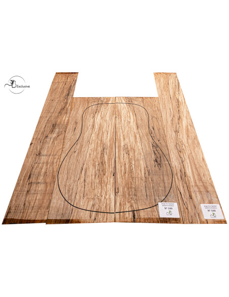 MB Exclusive Akustikgitarre Nr. 100 mit Spalted-Ahorn-Decke