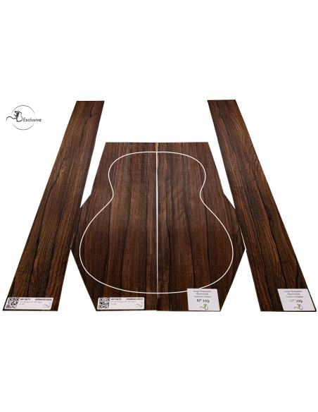 Set per chitarra classica in legno di ebano malese MB Exclusive n. 109