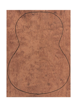 Fond Contreplaqué Bubinga 0,5 mm +  Bubinga Guitare Classiqu
(550x400x2,2/2,4 mm.)