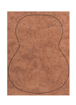 Back Bubinga Outer Face 0,5 mm. + Sapele Inner Face (550x400x2,2/2,4 mm.)