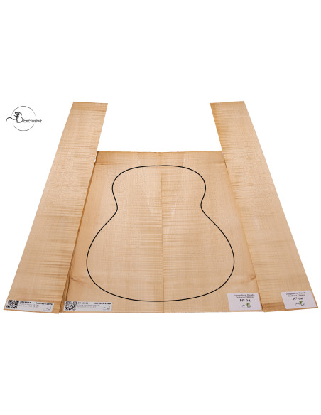 Curly Maple classical guitar set MB Exclusive No.4 — Maderas Barber