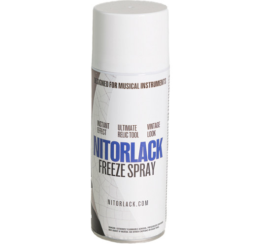 Nitorlack Freeze Spray for guitar checking effect — Maderas Barber