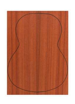 Fond Contreplaqué Padouk 0,5 mm + Padouk Guitare Classique (550x400x2,2/2,4 mm.)