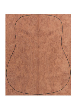 Back Bubinga Outer Face 0,5 mm. + Sapele Inner Face (550x400x2,2/2,4 mm.)
