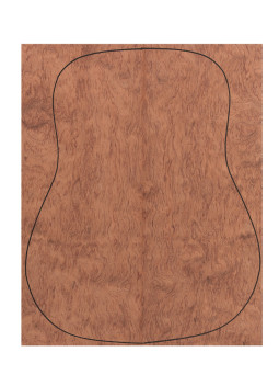 Back Bubinga Outer Face 0,5 mm. + Sapele Inner Face (550x400x2,2/2,4 mm.)