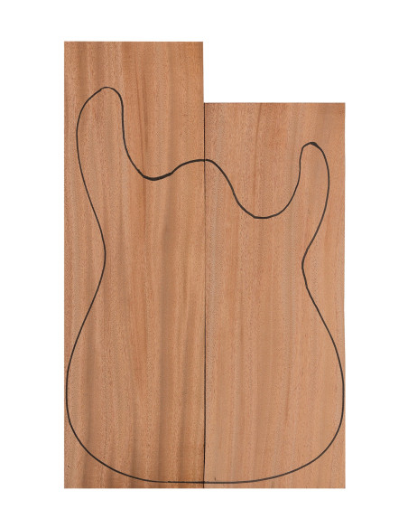 African Mahogany Asymetric Body 530x160x50mm + 460x160x50mm