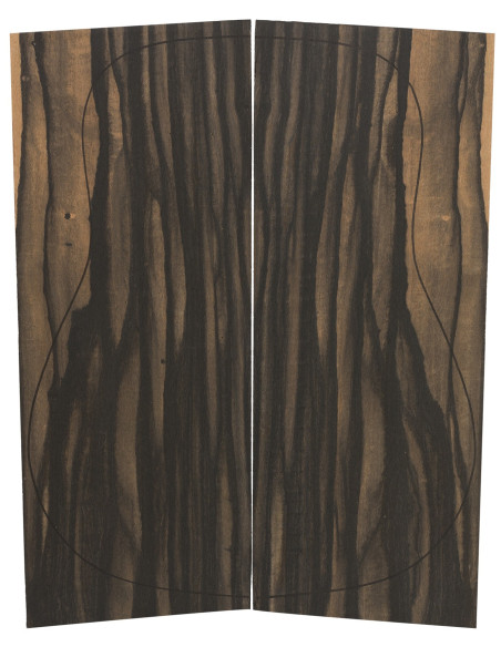 Pinhole 100% FSC Ebony Backs (550x215x4,5 mm.)x2