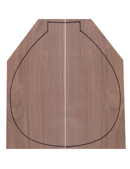 European Walnut Backs (400x160x4 mm)x2