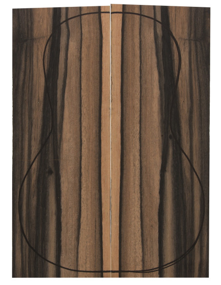 Exotic Ebony Backs (360x130x4mm)x2