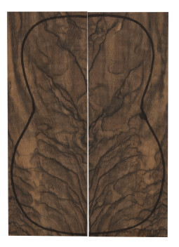 Exotic Ebony Backs (255x90x3mm)x2